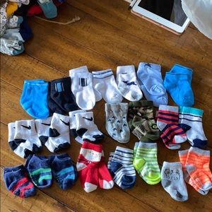 22 pairs of baby boy socks